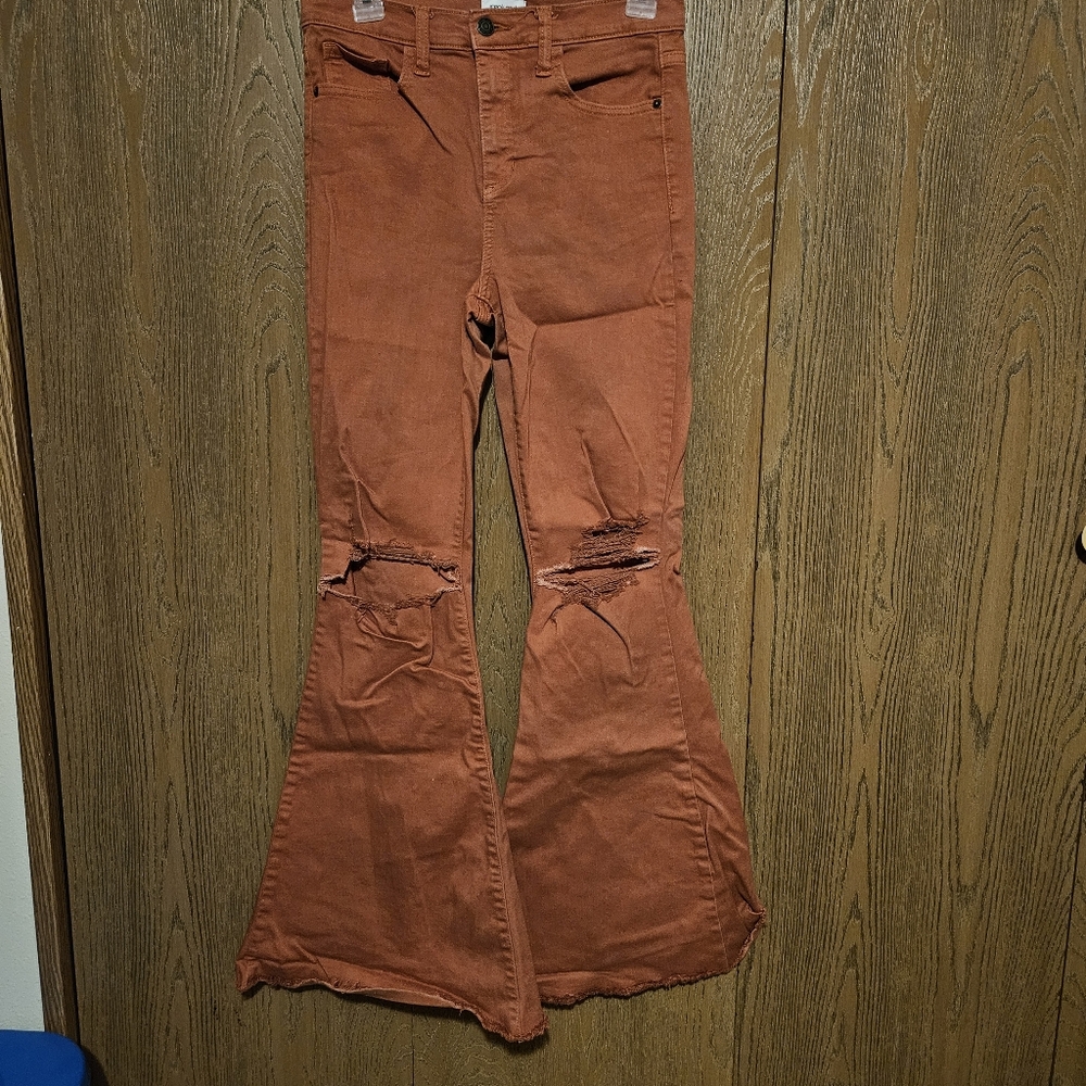 Sneak Peek Terracotta Flared Jeans